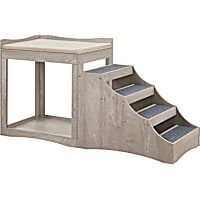 UniPaws Large Pet Bunk Bed with Removable step and Top Cushion