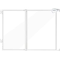 UniPaws 2-in-1 Retractable Clear Dog Gate with Hardware Mount