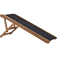 UniPaws Large Foldable Wooden Pet Ramp with Adjustable Height