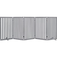 UniPaws 36" H Free Standing Pet Gate with Supporting Feet, 100" W X 36" H