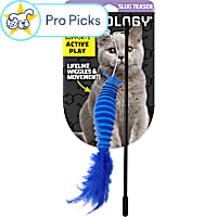 Playology Articulated Slug Cat Teaser Toy with Catnip