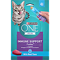 Purina ONE Plus Immune Support Purees with Real Tuna Puree Cat Treats