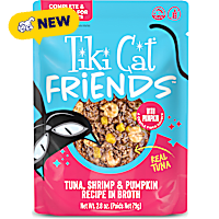 Tiki Cat Friends Tuna, Shrimp & Pumpkin Cat Food Pouch