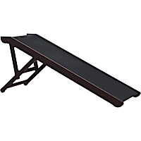 Unipaws Large Foldable Wooden Pet Ramp with Adjustable Height