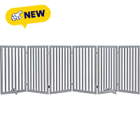 UniPaws 36" H Free Standing Pet Gate with Supporting Feet, 120" W X 36" H