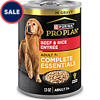 Purina Pro Plan Adult 7 Plus Beef and Rice Entree in Gravy Senior Wet Dog Food