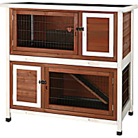 TRIXIE Natura Two Story Animal Hutch in Brown & White