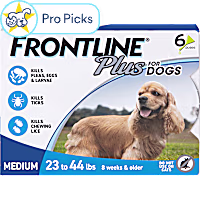 FRONTLINE Plus Flea & Tick Spot Treatment for Medium Breed Dogs 23 - 44 lbs. (Blue)