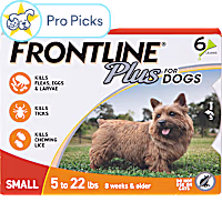 FRONTLINE Plus Flea & Tick Spot Treatment for Small Breed Dogs 5 - 22 lbs. (Orange)