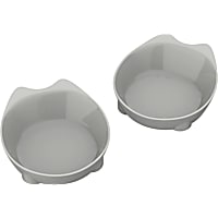 PETMAKER Gray Nonslip Rubber Bottom Cat Bowls