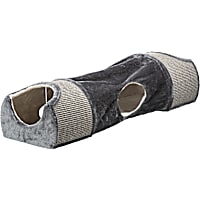 TRIXIE Gray Plush Nesting Cat Condos with Tunnel