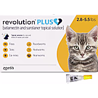 Revolution Plus Topical Solution 2.8-5.5 lbs. Cat