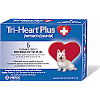 Tri-Heart Plus Chewable Tablets for Dogs 1 to 25 lbs.
