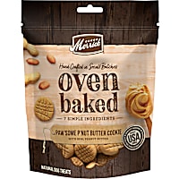 Merrick Oven Baked Paw'some P'nut Butter Cookie with Real Peanut Butter Natural Cookies Treats for Dogs