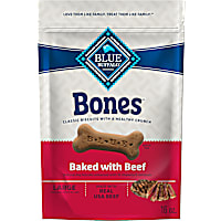 Blue Buffalo Bones Natural Beef Crunchy Large Dog Biscuit Treats