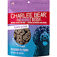 Charlee Bear Bearnola Bites Natural Blueberry Pie Crunchy Cluster Treats for Dogs