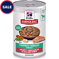 Hill's Science Diet Adult Perfect Weight Hearty Vegetables & Salmon Stew Dog Food