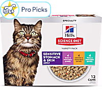 Hill's Science Diet Adult Sensitive Stomach & Sensitive Skin Chicken, Tuna & Duck Wet Cat Food Variety Pack