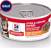 Hill's Science Diet Liver & Chicken Entree Adult Light Canned Cat Food