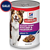 Hill's Science Diet Senior 7+ Savory Stew with Beef & Vegetables Canned Wet Dog Food