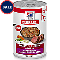 Hill's Science Diet Hearty Beef, Carrots & Peas Stew Adult Healthy Cuisine Canned Dog Food