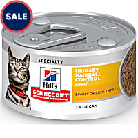 Hill's Science Diet Adult Urinary & Hairball Control Savory Chicken Entree Canned Wet Cat Food