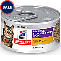 Hill's Science Diet Sensitive Stomach & Skin Chicken & Vegetable Entree Canned Wet Cat Food