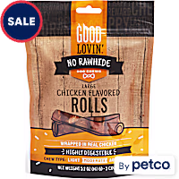 Good Lovin' No Rawhide Large Chicken Flavored Rolls for Dogs