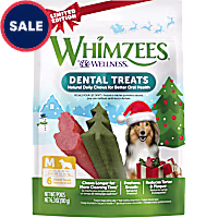 Whimzees Medium Holiday Natural Grain Free Dog Dental Chews