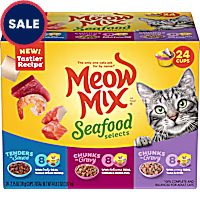 Meow Mix Seafood Selects Wet Cat Food Variety Pack