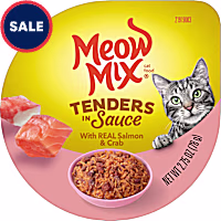 Meow Mix Tender Favorites With Real Salmon & Crab in Sauce Wet Cat Food