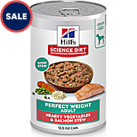Hill's Science Diet Adult Perfect Weight Hearty Vegetables & Salmon Stew Dog Food