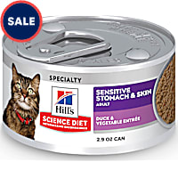 Hill's Science Diet Adult Sensitive Stomach & Sensitive Skin Duck & Vegetable Entree Wet Cat Food
