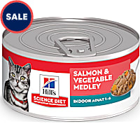 Hill's Science Diet Adult Indoor Salmon & Vegetable Medley Canned Cat Food
