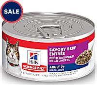 Hill's Science Diet Senior 7+ Savory Beef Entree Canned Wet Cat Food