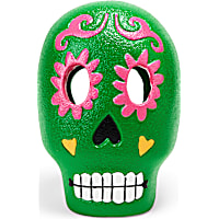 Petco Dia de los Muertos Green Skull Aquarium Decor
