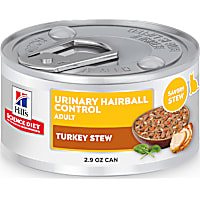 Hill's Science Diet Adult Urinary Hairball Control Turkey & Vegetable Stew Wet Cat Food