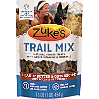 Zuke's Trail Mix Soft Dog Treats with Real Peanut Butter and Oats Recipe Treats for Dogs of All Sizes