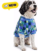 Petco Blue Plaid Pet Crewneck