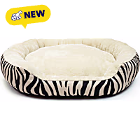 Petco Zebra Stripe Bolster Dog Bed