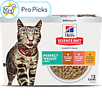 Hill's Science Diet Chicken, Turkey & Salmon Medleys Adult Perfect Weight Wet Cat Food Variety Pack