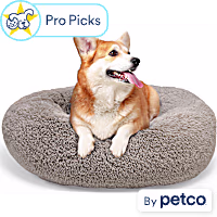 Petco Faux Fur Donut Curler Pet Bed