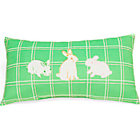 Petco Bunnies Plaid Decorative Accent Pillow