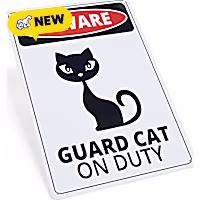 Petco Novelty Beware Guard Cat Metal Decorative Wall Sign