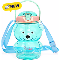 Petco Bear-Shaped Water Bottle with Straw and Carry Strap