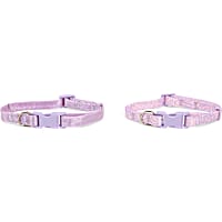 Petco Lavender Printed Dog Collar Set