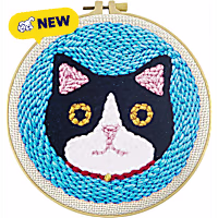 Petco Black & White Cat Punch Needle Kit