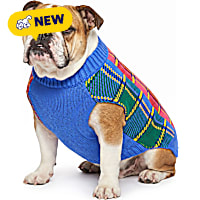 Petco Color Block Plaid Pet Sweater