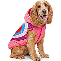 Petco Puffer Heart Hooded Pet Jacket