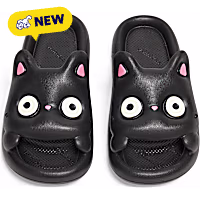 Petco Black Cat Adult Pool Slide Sandals